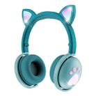BK9 HiFi 7.1 Surround Sound Cat Claw Luminous Cat Ear Bluetooth Gaming Headset with Mic(Green) - 1