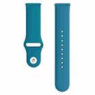 Monochrome Silicone Watch Band for Samsung Galaxy Watch Active 2 22mm(Rock cyan) - 3
