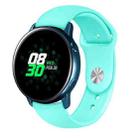 Monochrome Silicone Watch Band for Samsung Galaxy Watch Active 2 22mm(teal) - 1