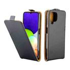 Business Style Vertical Flip TPU Leather Case with Card Slot For Samsung Galaxy A22 4G(Black) - 1