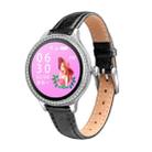 M8 1.04 inch IPS Color Screen Women Smartwatch IP68 Waterproof,Leather Watchband,Support Call Reminder/Heart Rate Monitoring/Blood Pressure Monitoring/Sleep Monitoring/Excessive Sitting Reminder/Menstrual Reminder(Black) - 1