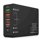 JD-322120 65W Max Multi-port USB QC3.0 + Type-C PD20W Charger Mobile Phone Tablet Quick Charging Power Adapter(UK Plug) - 1