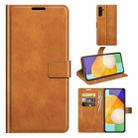 For Samsung Galaxy A13 5G Retro Calf Pattern Buckle Horizontal Flip Leather Case with Holder & Card Slots & Wallet(Yellow) - 1