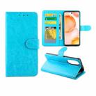 For Honor 50 Crazy Horse Texture Leather Horizontal Flip Protective Case with Holder & Card Slots & Wallet & Photo Frame(Baby Blue) - 1