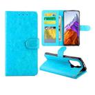 For Xiaomi Mi 11 Pro Crazy Horse Texture Leather Horizontal Flip Protective Case with Holder & Card Slots & Wallet & Photo Frame(Baby Blue) - 1