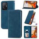 For Xiaomi Mi 11T / 11T Pro Retro Skin Feel Magnetic Horizontal Flip Leather Case with Holder & Card Slots & Wallet & Photo Frame(Blue) - 1
