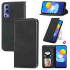 For vivo Y72 5G Retro Skin Feel Magnetic Horizontal Flip Leather Case With Holder & Card Slots & Wallet & Photo Frame(Black) - 1