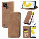 For OPPO Realme C21Y Retro Skin Feel Magnetic Horizontal Flip Leather Case With Holder & Card Slots & Wallet & Photo Frame(Brown) - 1
