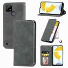 For OPPO Realme C21Y Retro Skin Feel Magnetic Horizontal Flip Leather Case With Holder & Card Slots & Wallet & Photo Frame(Grey) - 1
