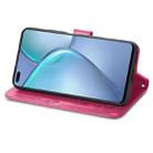 For Infinix Zero 8 Four-leaf Clasp Embossed Leather Case with Lanyard & Card Slot & Wallet & Holder(Magenta) - 4