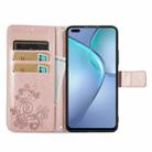 For Infinix Zero 8 Four-leaf Clasp Embossed Leather Case with Lanyard & Card Slot & Wallet & Holder(Rose Gold) - 3
