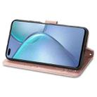 For Infinix Zero 8 Four-leaf Clasp Embossed Leather Case with Lanyard & Card Slot & Wallet & Holder(Rose Gold) - 4