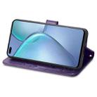 For Infinix Zero 8 Four-leaf Clasp Embossed Leather Case with Lanyard & Card Slot & Wallet & Holder(Purple) - 4