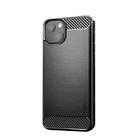 For iPhone 13 mini MOFI Gentleness Series Brushed Texture Carbon Fiber Soft TPU Case  (Black) - 1