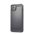 MOFI Gentleness Series Brushed Texture Carbon Fiber Soft TPU Case For iPhone 13 (Gray) - 1