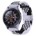 For Samsung Galaxy Watch 4 / Watch 5 20mm Nylon Braided Metal Buckle Watch Band(Z Black White) - 1