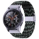 For Samsung Galaxy Watch 4 / Watch 5 20mm Nylon Braided Metal Buckle Watch Band(W Black Green) - 1