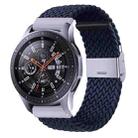 For Samsung Galaxy Watch 4 / Watch 5 20mm Nylon Braided Metal Buckle Watch Band(Dark Blue) - 1