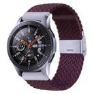 For Samsung Galaxy Watch 4 / Watch 5 20mm Nylon Braided Metal Buckle Watch Band(Dark Purple) - 1