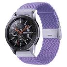 For Samsung Galaxy Watch 4 / Watch 5 20mm Nylon Braided Metal Buckle Watch Band(Light Purple) - 1