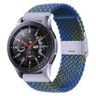 For Samsung Galaxy Watch 4 / Watch 5 20mm Nylon Braided Metal Buckle Watch Band(Z Blue Green) - 1