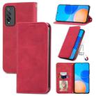 For Honor Play 5T Pro Retro Skin Feel Business Magnetic Horizontal Flip Leather Case With Holder & Card Slots & Wallet & Photo Frame(Red) - 1