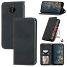 For Nokia C20 Retro Skin Feel Business Magnetic Horizontal Flip Leather Case With Holder & Card Slots & Wallet & Photo Frame(Black) - 1