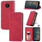 For Nokia C20 Retro Skin Feel Business Magnetic Horizontal Flip Leather Case With Holder & Card Slots & Wallet & Photo Frame(Red) - 1