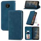 For Nokia C20 Retro Skin Feel Business Magnetic Horizontal Flip Leather Case With Holder & Card Slots & Wallet & Photo Frame(Blue) - 1