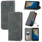For ZTE Blade A31 Lite Retro Skin Feel Business Magnetic Horizontal Flip Leather Case With Holder & Card Slots & Wallet & Photo Frame(Grey) - 1