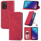 For ZTE V30 VITA Retro Skin Feel Business Magnetic Horizontal Flip Leather Case With Holder & Card Slots & Wallet & Photo Frame(Red) - 1