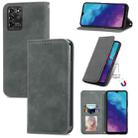 For ZTE V30 VITA Retro Skin Feel Business Magnetic Horizontal Flip Leather Case With Holder & Card Slots & Wallet & Photo Frame(Grey) - 1