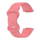 For Fitbit Charge 5 Monochromatic Silicone Watch Band, Size：Large Size(Pink) - 1