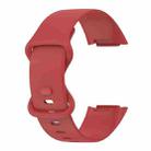 For Fitbit Charge 5 Monochromatic Silica Gel To Replace Watch Strap Size：Large Size(Red) - 1