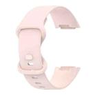 For Fitbit Charge 5 Monochromatic Silicone Watch Band, Size：Large Size(Sand pink) - 1