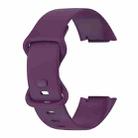 For Fitbit Charge 5 Monochromatic Silicone Watch Band, Size：Large Size(Purple) - 1