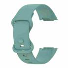 For Fitbit Charge 5 Monochromatic Silicone Watch Band, Size：Large Size(Pine needle green) - 1