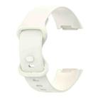 For Fitbit Charge 5 Monochromatic Silicone Watch Band, Size：Large Size(Milky white) - 1