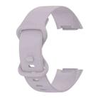 For Fitbit Charge 5 Monochromatic Silicone Watch Band, Size：Large Size(Lavender purple) - 1