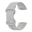 For Fitbit Charge 5 Monochromatic Silicone Watch Band, Size：Large Size(Grey) - 1
