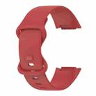 For Fitbit Charge 5 Monochromatic Silicone Watch Band, Size: Small Size(Red) - 1