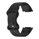 For Fitbit Charge 5 Monochromatic Silicone Watch Band, Size: Small Size(Black) - 1