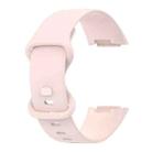 For Fitbit Charge 5 Monochromatic Silicone Watch Band, Size: Small Size(Sand pink) - 1