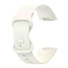For Fitbit Charge 5 Monochromatic Silica Gel To Replace Watch Strap Size: Small Size(Milky white) - 1