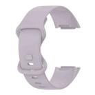 For Fitbit Charge 5 Monochromatic Silicone Watch Band, Size: Small Size(Lavender purple) - 1