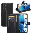 For OPPO Realme GT Neo2 Litchi Texture Horizontal Flip Protective Case with Holder & Card Slots & Wallet(Black) - 1