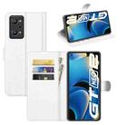 For OPPO Realme GT Neo2 Litchi Texture Horizontal Flip Protective Case with Holder & Card Slots & Wallet(White) - 1