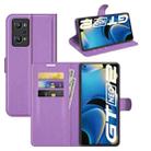 For OPPO Realme GT Neo2 Litchi Texture Horizontal Flip Protective Case with Holder & Card Slots & Wallet(Purple) - 1