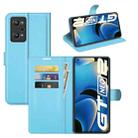 For OPPO Realme GT Neo2 Litchi Texture Horizontal Flip Protective Case with Holder & Card Slots & Wallet(Blue) - 1