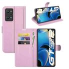 For OPPO Realme GT Neo2 Litchi Texture Horizontal Flip Protective Case with Holder & Card Slots & Wallet(Pink) - 1